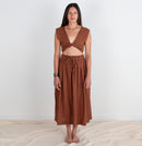 Padmasana Skirt/Dress, rust *botanical dye