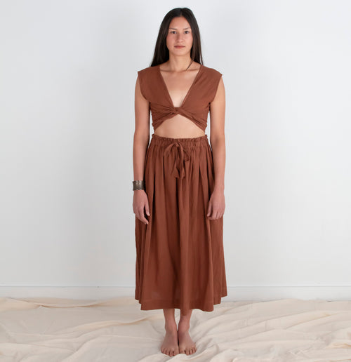 Padmasana Skirt/Dress, rust *botanical dye