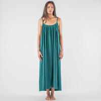 Anu Maxi Dress, teal double dye