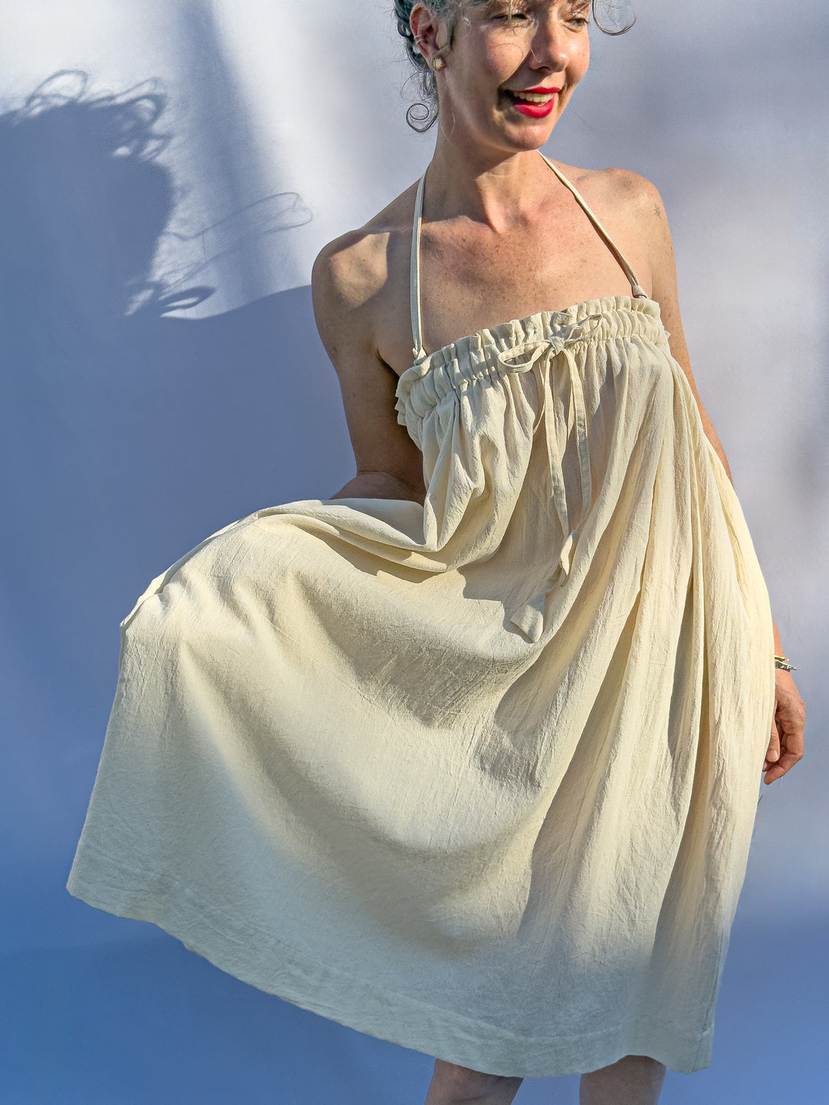 Padmasana Skirt/Dress, rust *botanical dye