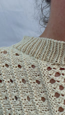 Hand Knit Anita Sweater, cream