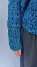 Hand Knit Anita Sweater, indigo *botanical dye