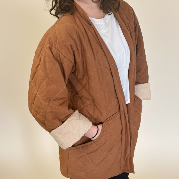 Nabina Quilted Jacket, rust *botanical dye*