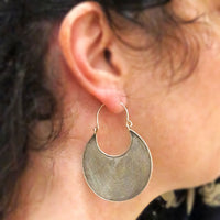 Silver Disk Hill Tribe Earrings