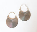Silver Disk Hill Tribe Earrings - Small World Goods