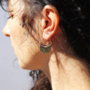 Silver Fan Hill Tribe Earrings - Small World Goods