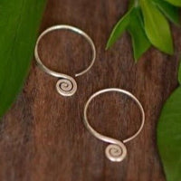 Spiral Drop Hill Tribe Earrings