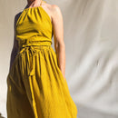 Patan Top, mustard pinstripe