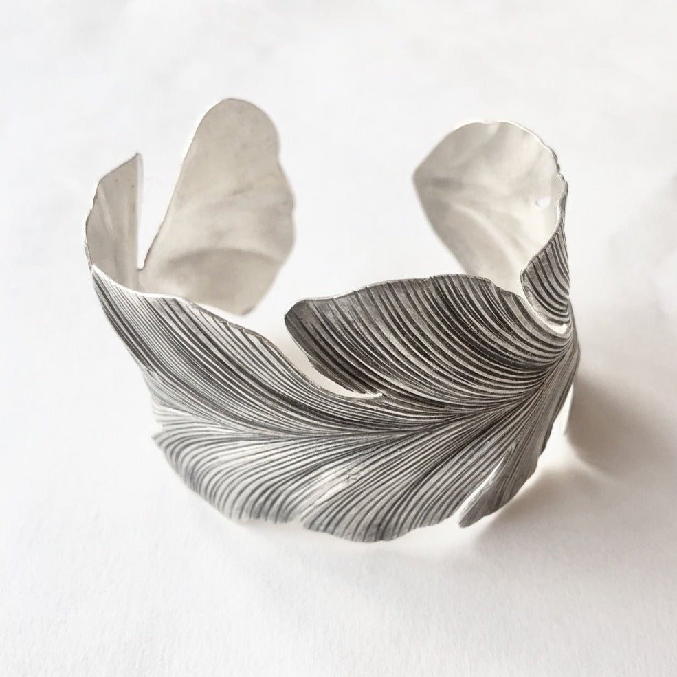 Wide Feather Bracelet