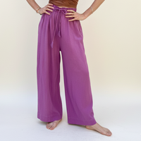 Rabina Trousers, purple single dye