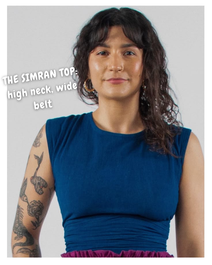 Simran Reversible Wrap Top, ocean teal double dye